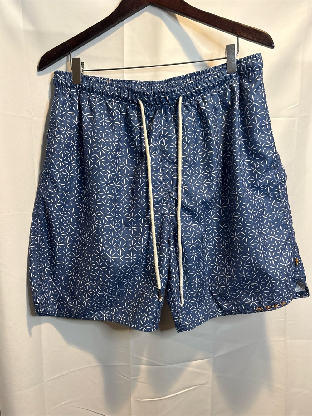 True Grit Blue Geometric Print Men’s Swim Trunks
